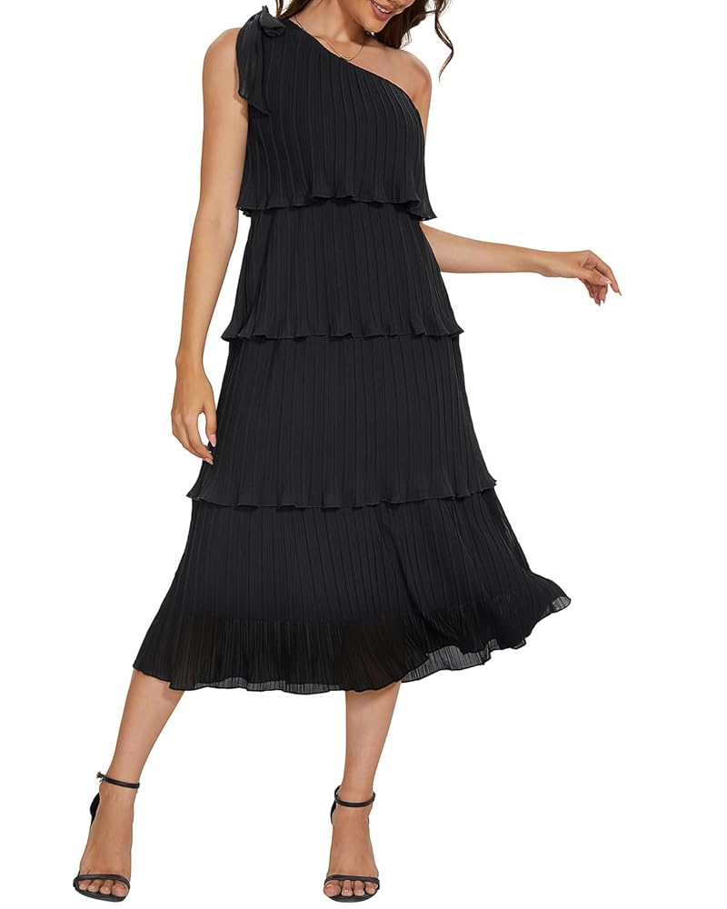 Pinup Fashion Wedding Guest Dresses for Women Summer Black